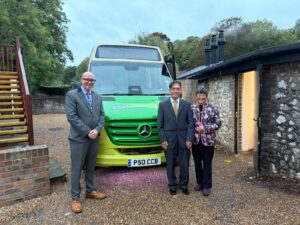 Deputy Mayor Dan Dunbar stood with Mayor Stephen Shing and Cllr Oi Lin Shing