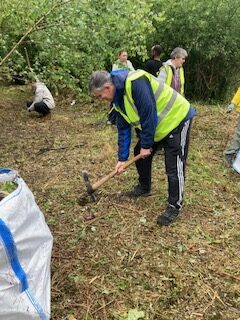 Cllr James Heward volunteering at JNR