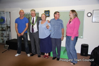 Mayor tim voyce with a group of garden competition winners