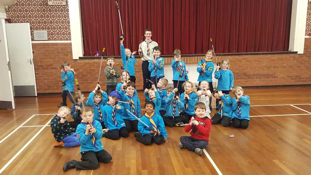 A group of beavers prepare to go litter picking in polegate