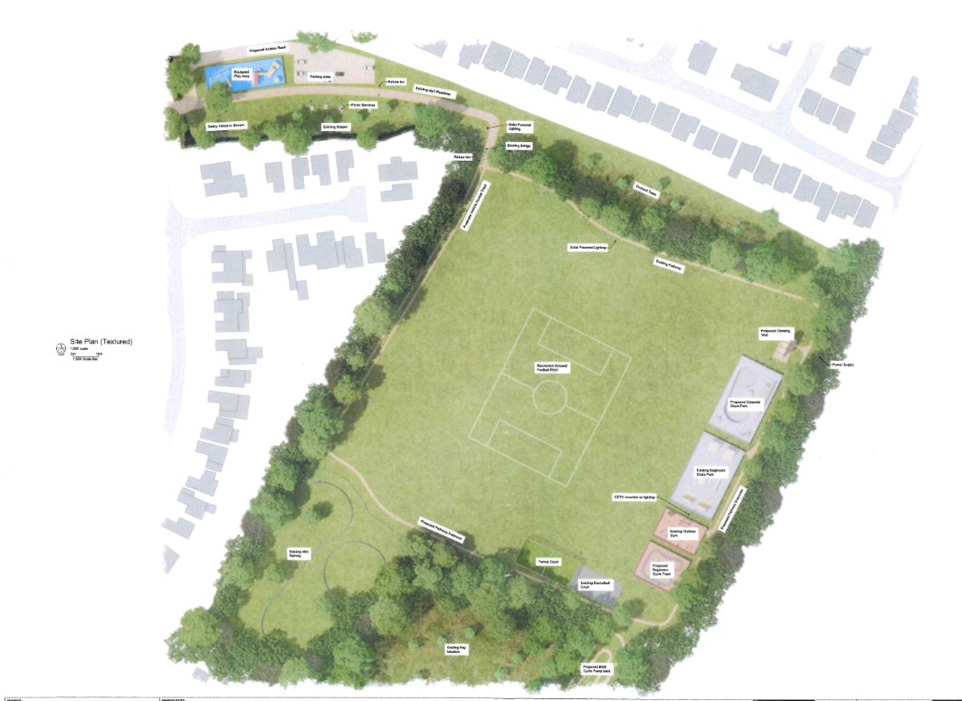 Header image plan of the Brightling Road Leisure Ground improvements